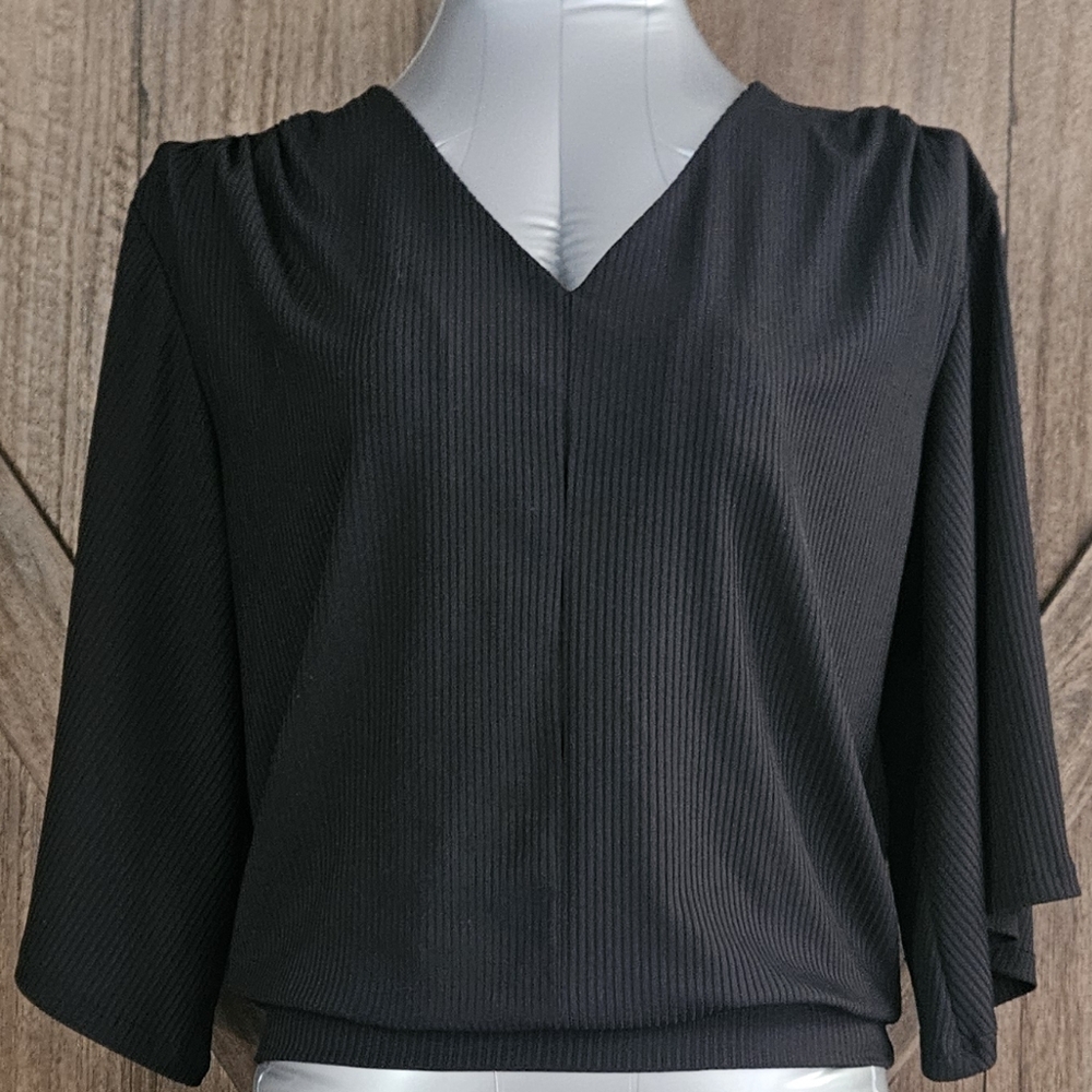 Black 3/4 Sleeve Blouse